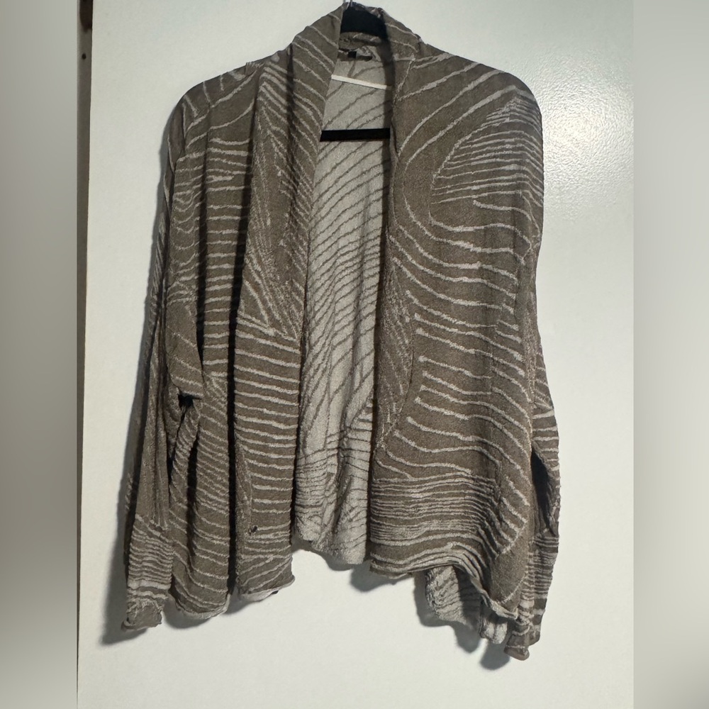 Lafayette 148 Cardigan Sweater Viscose Blend Open Front Size